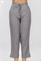 Cambric Cotton Pants In Stone Grey